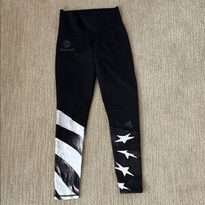 adidas USA Volleyball Leggings with White Star & Stripe Detailing